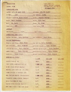 Launch Order (Courtesy of Wylie Thompson)
