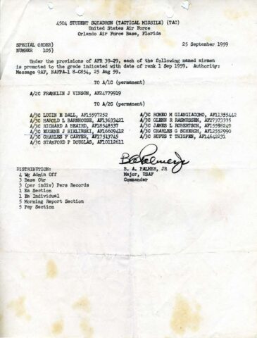 Special Order 105 (Courtesy of Gene Bielinski)