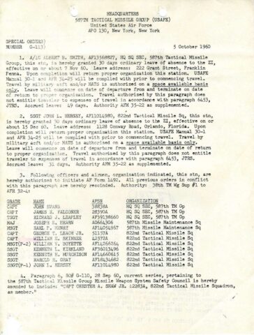 Special Order G-113 (Courtesy of Gene Bielinski)