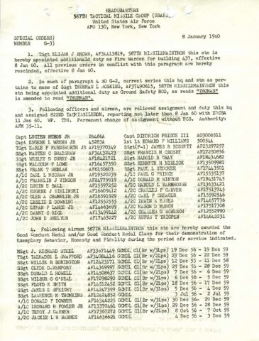 Special Order G-3 (Courtesy of Gene Bielinski)