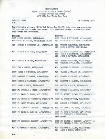 Special Order P-6 (Courtesy of Gene Bielinski)