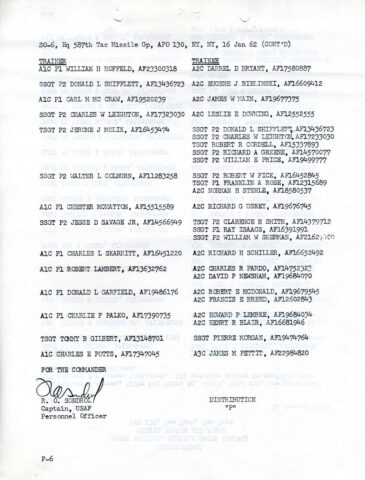 Special Order P-6 (Courtesy of Gene Bielinski)
