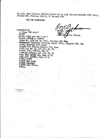 Special Order A-56 (Courtesy of Franklin Vinson)