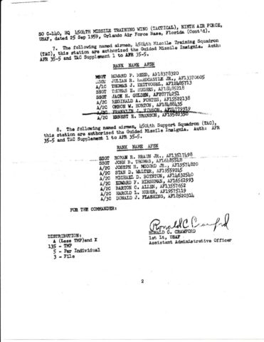 Special Order C-140 (Courtesy of Franklin Vinson)