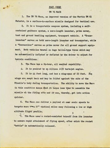 TM-76 Fact Sheet (Courtesy of Jim Meier)