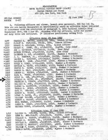 Special Order G-67 (Courtesy of Bill Smith)