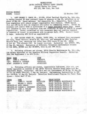 Special Order G-115 (Courtesy of Bill Smith)