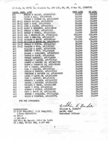 Special Order P-33 (Courtesy of Bill Smith - 822nd TMS)