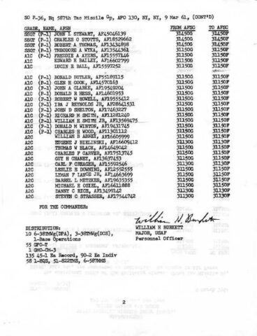 Special Order P-36 (Courtesy of Bill Smith - 822nd TMS)