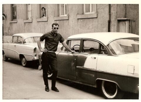 Jim "Dutch" Dutcher & Dave Newsham's '55 Chevy (photo courtesy of Dave Bryant) Jim "Dutch" Dutcher & Dave Newsham's '55 Chevy (photo courtesy of Dave Bryant)