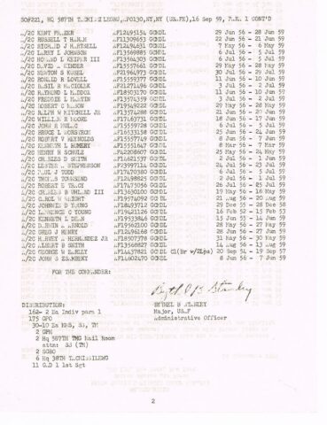 Special Order 221 (Courtesy of John Mulac)