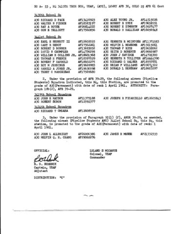 Special Order A-53 (Courtesy of Leonard Hannasch)