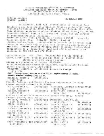 Special Order A-9041 (Courtesy of Leonard Hannasch)
