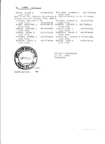 Special Order A-9041 (Courtesy of Leonard Hannasch)