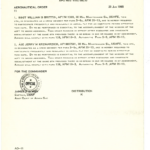 Aeronautical Order 11 (courtesy of Jerry Krzmarzick)