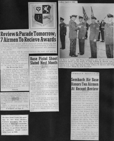 Sembach Missileer April 8, 1960 - Ten Airmen Honored at Review