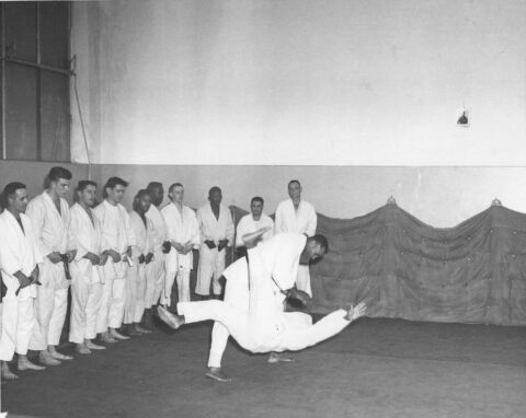 Sembach Air Base Judo practice. Unknown participants. Circa 1961