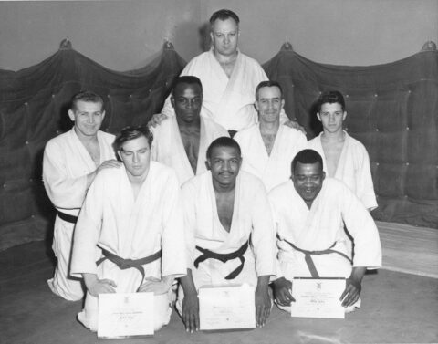 Sembach Judo Certifications. MSgt. James Cazel second row, third from left. Others unknown. Circa 1961-2