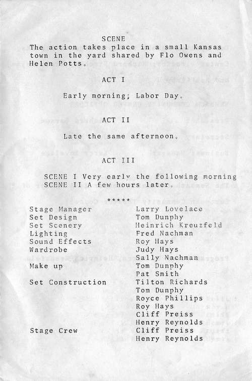 Picnic Program (Courtesy of Jim Plowden)